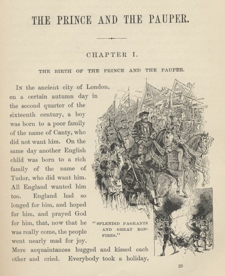 Princess and the sales pauper mark twain