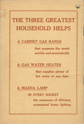 Rear Cover: The three greatest household helps...