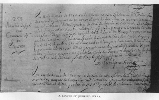 A Record of Junpero Serra.