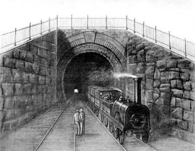 Plate IV.—Tunnel under Part of Atlantic Avenue, Brooklyn. (From a Crayon Sketch.)