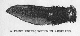 A flint knife; found in Australia