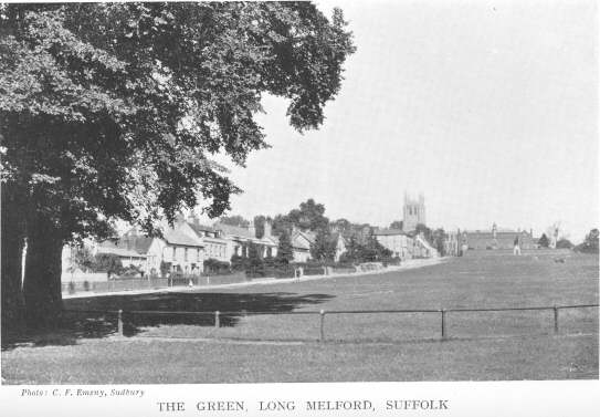 The Green, Long Melford, Suffolk.  Photo: C. F. Emeny, Sudbury