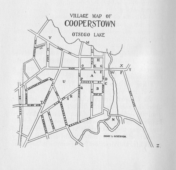 VILLAGE MAP OF COOPERSTOWN
