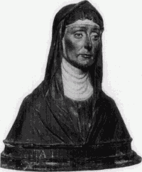 149A. Bemalte Thonbüste der hl. Elisabeth von Ant. Rossellino.
