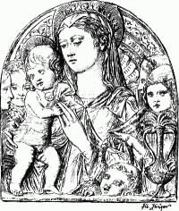 59. Stuckrelief der Madonna mit Engeln von Ag. di Duccio.