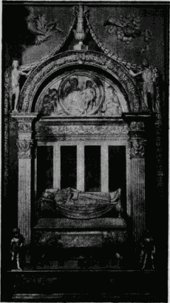 ∗ Grabmal Marzuppini von Desiderio in Sa. Croce zu Florenz.
