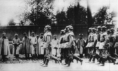The Kaiser witnessing parade