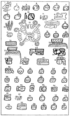 PL. LXVI COPIES OF GLYPHS FROM THE CODICES