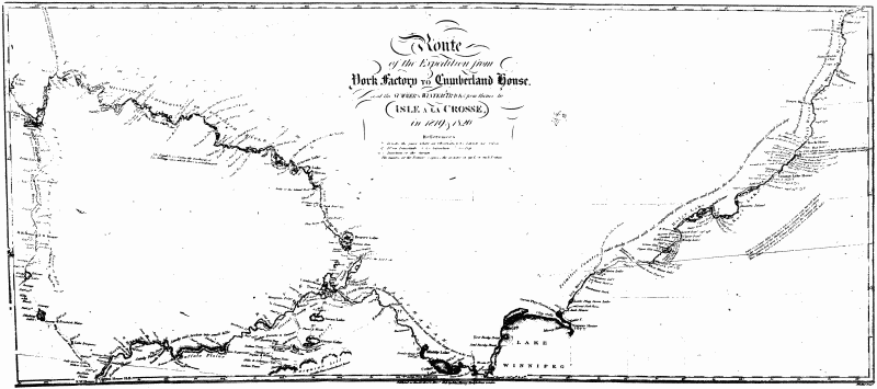 Route of the Expedition from York Factory to Cumberland House