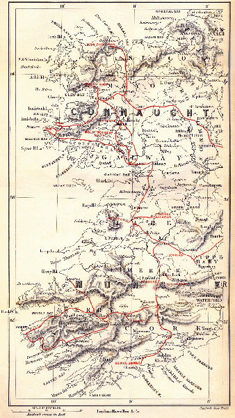 foldout Map of western Ireland