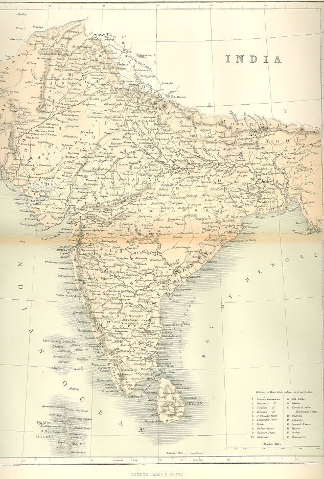 MAP OF INDIA map5th (143K)