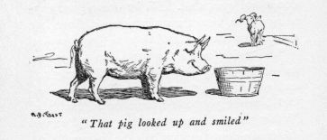 "That pig looked up and smiled"