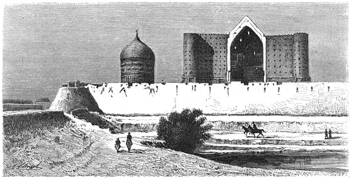 De groote moskee te Turkestan (van de andere zijde gezien).