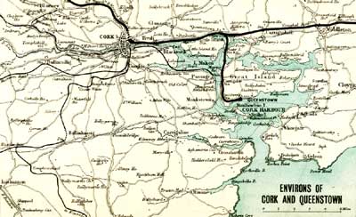 Map of Environs of Cork