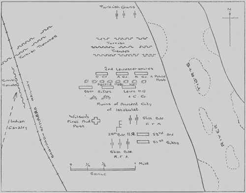 Battle of Istabulat Mounds the Position at Noon April 22nd