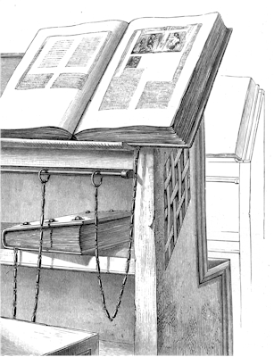 Fig. 7. Part of a single bookcase in the Library, Cesena.