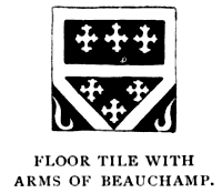 FLOOR TILE WITH ARMS OF BEAUCHAMP.