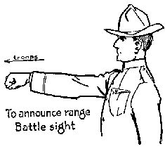 To announce range Battle sight