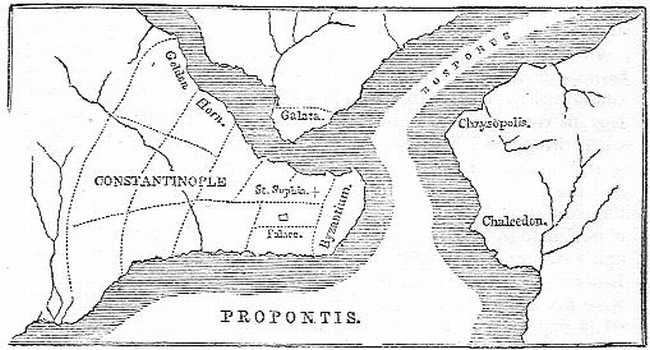 Map of Constantinople.