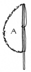 SECTION OF MALINE POMPON SHOWING METHOD OF FASTENING ON
THE WIRE