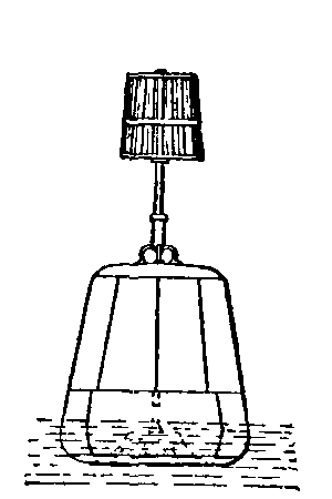 Fig. 2. Can buoy with staff and cage.