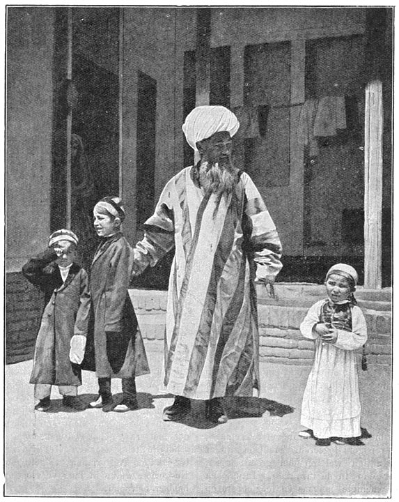De Kirghizenhoofdman met zijne kinderen.