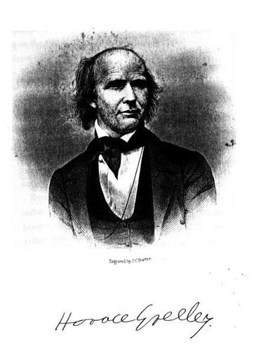 Horace Greeley. (Engraved by J. C. Buttre.)