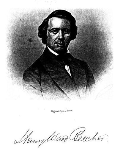 Henry Ward Beecher. (Engraved by J. C. Buttre)