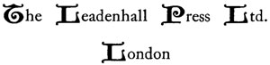 The Leadenhall Press Ltd. London