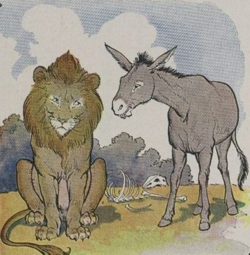 THE LION AND THE Donkey