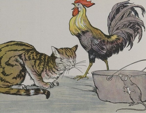 THE CAT, THE Rooster, AND THE YOUNG MOUSE