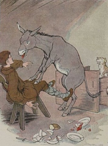 THE Donkey AND THE LAP DOG