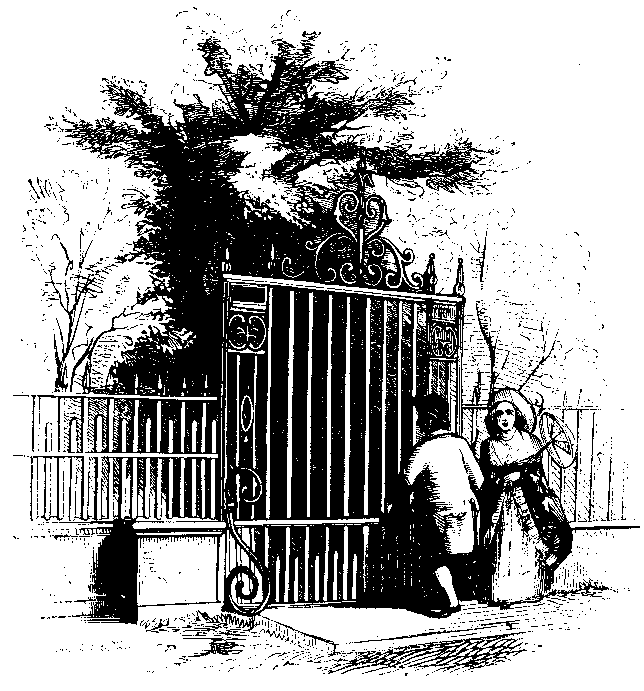 Illustration: GATE OF FOX'S HOUSE.