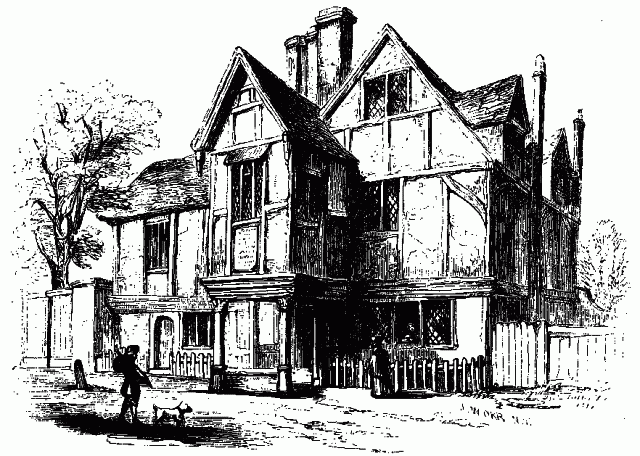 Illustration: COWLEY'S HOUSE—STREET FRONT.
