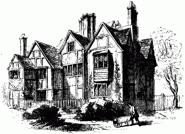 Illustration: COWLEY'S HOUSE—GARDEN FRONT.