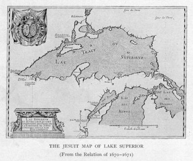 THE JESUIT MAP OF LAKE SUPERIOR  (From the Relation of 1670-1671)