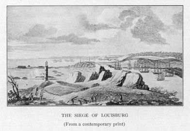 THE SIEGE OF LOUISBURG  (From a contemporary print)