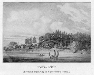 NOOTKA SOUND  (From an engraving in Vancouver's journal)