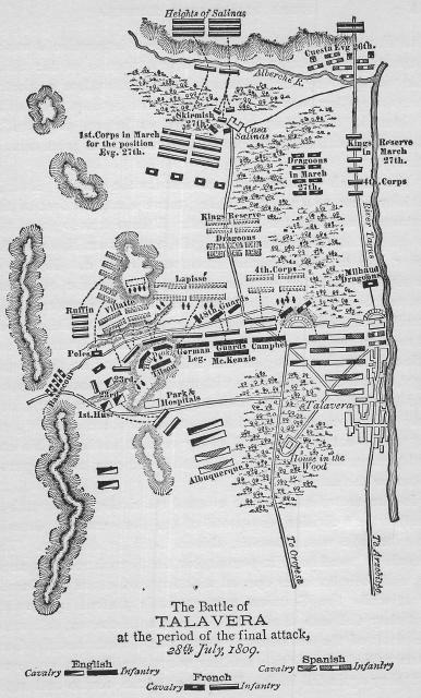 Illustration: Plan of the Battle of Talavera.