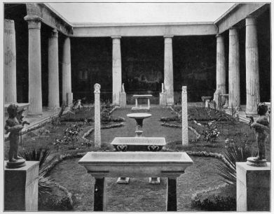The Peristyle Of The House Of The Vettii At Pompeii