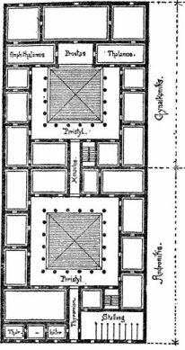 Plan Of Vitruvius' Greek House According To Becker