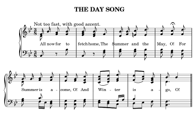 THE DAY SONG (Sheet Music Page 1)