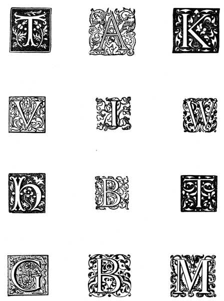 Early Chiswick Press Initials.