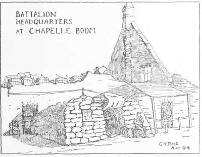 Battalion Headquarters at Chapelle Boom.