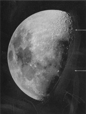 THE MOON, AT NINE AND THREE-QUARTER DAYS