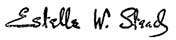 Signature of Estelle W. Stead
