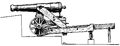 Figure 10—U. S. 32-POUNDER ON BARBETTE CARRIAGE
(1860)