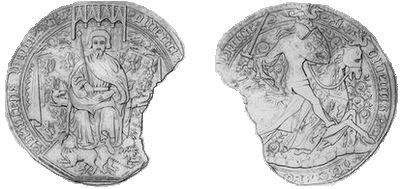 Great seal of Owen Glyndowr as Prince of Wales