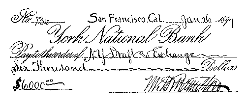 A cheque for the purchase of a draft.