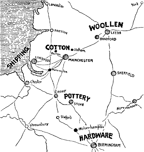 The great manufacturing districts of England.